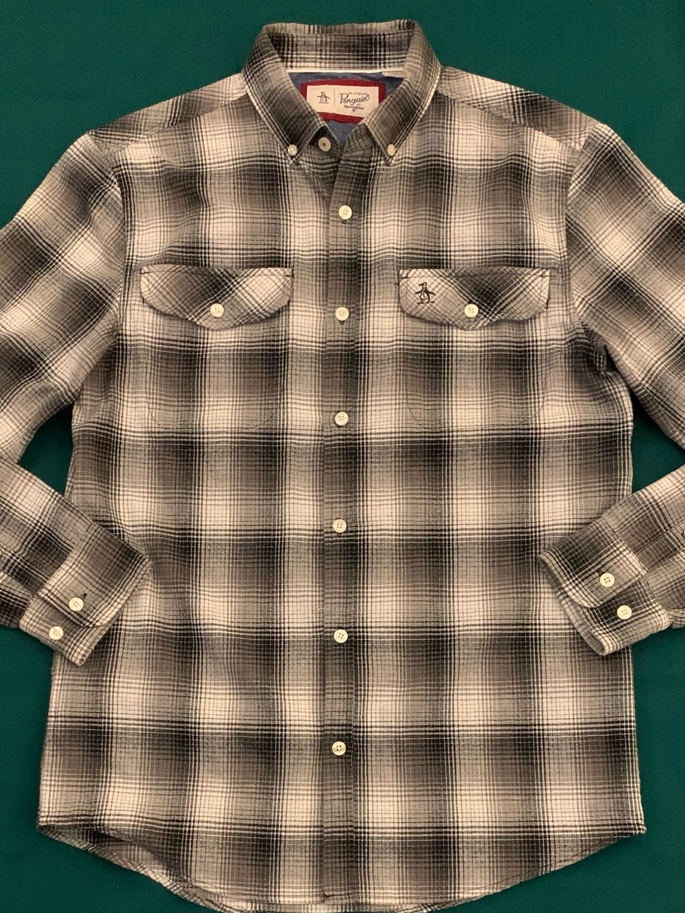 ORIGINAL PENGUIN LS Double Pocketed Flannel Shirt